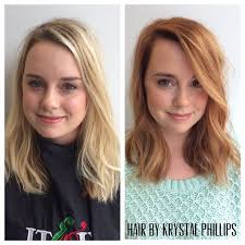 Before And After From Light Blonde To Strawberry Blonde Transformations At Dyer And Posta Salon Light Hair Color Pinterest Hair Hair Styles