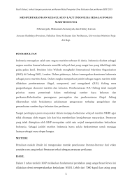 Kedaulatan merupakan perkara asas dalam sesebuah negara. Pdf Mempertahankan Kedaulatan Laut Indonesia Sebagai Poros Maritim Dunia