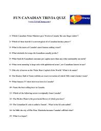 If you know, you know. Fun Canadian Trivia Quiz Trivia Champ