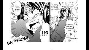 Ymir X Historia Shingeki No Kyojin Yuri Doujin Yumikuri Youtube Historia (ヒストリア hisutoria?) is the 5th episode of the 2nd season and the 30th episode overall of the attack on titan anime.