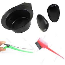 Hair Dye Color Colouring Brush Comb Bowl Ear Cover Salon Tint Clip 4in1 Set Dyed Hair Hair Dye Colors Tints