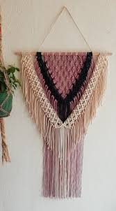Triple Colored Macrame Colorful Tapestry Macrame Wall Hanging Peachy Macrame Home Decor Wall Decor Mode Modern Macrame Macrame Decor Macrame Wall Hanging