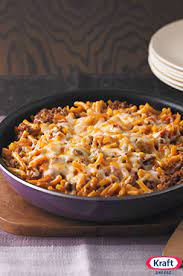 Cheesy Macaroni Beef Skillet When Dinnertime Starts With Ground Beef And A Box Of Mac And Cheese How Can You Go Cheesy Macaroni Recipes Ground Beef Recipes