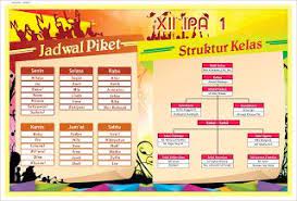 Setelah bagian judul selesai kita akan. Banner Jadwal Piket Spanduk