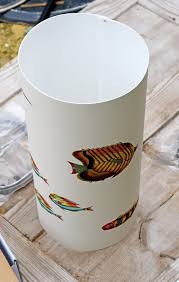 Ikea Vidja Stehlampe Mit Vintage Fischdekor The Diy Drum Shade Restoration Hardware Inspired Hacks Diy