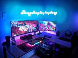 Hexagon Gaming Room Lights Best Gaming Setup Gaming Desk Gaming Setup
