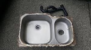 undermount sink fallen from granite