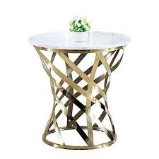 Ju Fu Metal Round Table Round Coffee Table Living Room Marble Stainless Steel Side Round Coffee Table Modern Stainless Steel Side Table Living Room Side Table