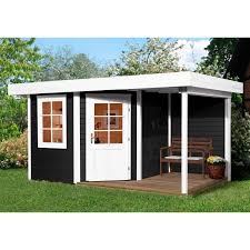 Länge x breite = faktor x grundfläche =. Weka Holz Gartenhaus San Remo Anthrazit Mit Anbau 150 Cm Kaufen Bei Obi