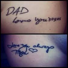 Mom And Dad S Signature With I Love You On The Right Side Of My Stomach At The Bottom Of My Rib Cage Right Where It Ends Writ Dad Tattoos Tattoos Love