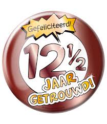 Button 12 5 Jaar Getrouwd Verkeersbord 10 2cm Partywinkel Nl