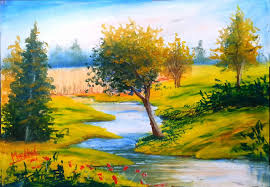 Oil pastels can be used to draw pictures that are realistic, abstract or a mix of both. Madhubalaarts Scenic View Drawing Nature Using Oil Pastel How To Use Oil Pastels Oil Pastel Lesson Facebook