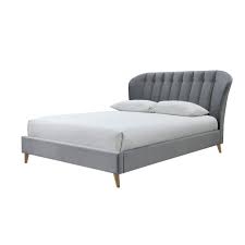 It's not the biggest bed size, but still big enough for two people to share the bed space and sleep comfortably. Birlea Elm 4ft Small Double Bed Frame Grey Bed Frames Bedroom Fabric Beds