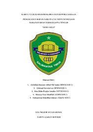 Karya ilmiah ini, terselesaikan dengan baik karena dukungan dan bantuan dari banyak pihak. Doc Kti Makanan Khas Daerah Akhmad Kurniawan Academia Edu