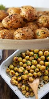 Roasted Mini Potatoes Video In 2020 Potato Recipes Side Dishes Whole 30 Recipes Quick Potato Recipes