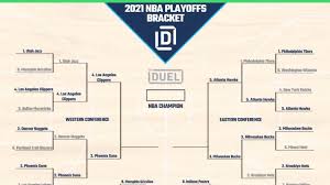 Games and dates the milwaukee bucks take on the atlanta hawks in the eastern conference, while the western conference sees the phoenix suns meet the la. Nba Playoffs Printable Bracket 2021 Heading Into Conference Championships