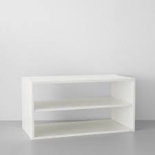Two Shelf Horizontal Cube White Made By Design Shelves Fabric Storage Cubes Made By Design