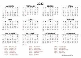 yearly calendar templates