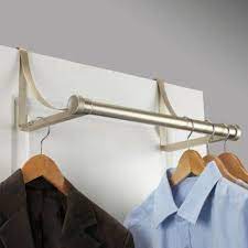 Amazon Com Over The Door Metal Closet Rod Champagne Home Kitchen Closet Rod Bedroom Storage Over The Door Hanger