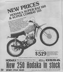 1974 Hodaka Motorcycle Ad Super Rat 100 Super Combat 125 Dirt Bikes Vintage Bikes Motorcycle Posters Vintage Motocross