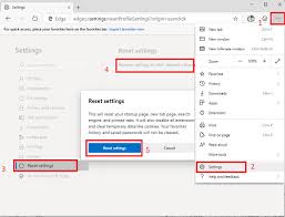 Reset Microsoft Edge Chromium Browser Clear Browsing Data Browser Reset