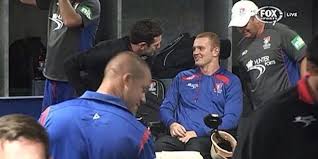 Alex suffered an injury that rocked the rugby league community. Wwe Star The Rock Calls Newcastle Knights Alex Mckinnon Totalrl Com Rugby League Express Rugby League World
