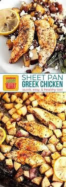 Sheet Pan Greek Chicken Potatoes Sundaysupper Recipe Greek Chicken And Potatoes Recipes Sheet Pan Dinners