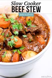 Slow Cooker Beef Stew Recipe Add A Pinch In 2020 Slow Cooker Beef Stew Slow Cooker Recipes Beef Stew Beef Stew Recipe