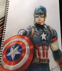 Jackson as nick fury, ben mendelsohn as. Realistic Captain America Face Drawing Novocom Top