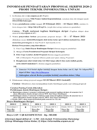 Updated on apr 08, 2020. Info Proposal Skripsi 2020 2