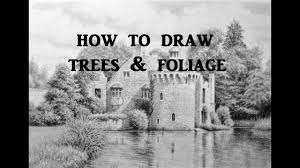 Between the trees, rocks, cacti, and bodies of water, where do you start? How To Draw Landscapes Trees Foliage Graphite Pencil Drawing Tips Youtube