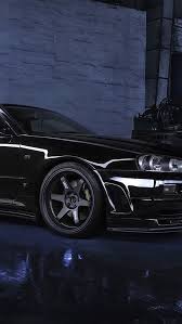 Maybe you would like to learn more about one of these? Nissan Skyline R34 Gtr V Black Car Night 640x1136 Iphone 5 5s 5c Se Wallpaper Background Picture Image