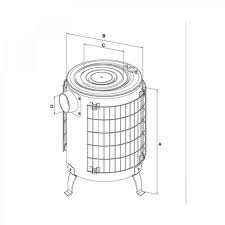 Theca Theca Poele A Bois Turbo Avec Grille Interieure 14kw Gamme Economique Noir Ref 6500033 Poeles A Bois Rue Du Commerce
