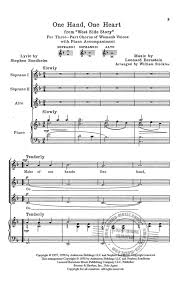 One Hand One Heart West Side Story From Leonard Bernstein Buy Now In Stretta Sheet Music Shop