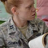 Tech. Sgt. Jared Lindley monitors his spotters as he