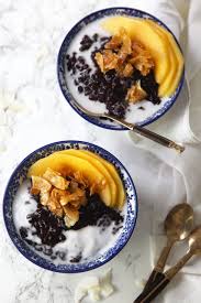Black Sticky Rice With Caramelised Coconut And Mango Little Big H Recipe Sticky Rice Mango Sticky Rice Sticky Rice Recipes