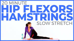 Hip flexor tightness comes from sitting and poor posture, and that's why you need to stretch your hip flexors regularly to avoid back pain and injuries. 20 Minute Slow Stretch Yoga For Flexibility Hip Flexors Hamstrings Sarah Beth Yoga Youtube