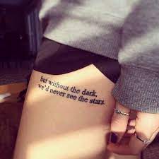 Maybe you would like to learn more about one of these? But Without The Dark We D Never See The Stars Tattoo Quotes Best Tattoo Fonts Tattoos