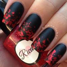 Black And Red Design Nails Nails Black And Red Image Nail Designs Valentines Nail Designs Valentines Nails