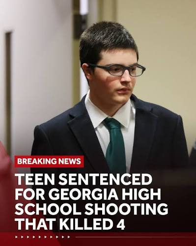 Colt Gray, the Georgia teen who fatally shot two teachers and two students  and wounded nine others at Apalachee High School in September 2024, was  sentenced Tuesday to life in prison without