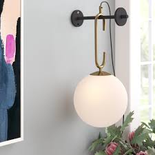 George Oliver Calder 1 Light Plug In Armed Sconce Reviews Wayfair