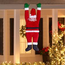 There are 6749 christmas decorations indoor for sale on etsy, and they cost $29.12 on average. Holiday Time Christmas Decor Hanging Santa By Gemmy Industries Walmart Com Walmart Com