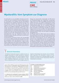 Mehr zu symptomen, diagnose, behandlung, komplikationen, ursachen und prognose lesen. Myokarditis Vom Symptom Zur Diagnose Berner Institut Fur