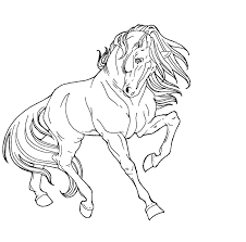 Free Line Art Proud Horse By Applehunter On Deviantart Horse Drawings Horse Coloring Pages Animal Drawings