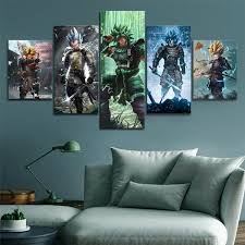Dragon ball characters as samurai. 5pcs Japanese Samurai Style Dragon Ball Super Animation Characters Picture Canvas Wall Art Paintings For Living Room Wall Decor No Frame Wish