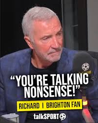 Brighton fan CONFRONTS Graeme Souness for claiming Arsenal star Declan Rice  SHOULDN'T have been sent off! 🤬🤫