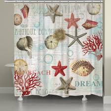 Beach shower curtains and coastal shower curtains we love! Beach Themed Shower Curtains Nautique Dream Shower Curtain Bella Coastal Decor