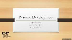 About the career resource center mission statement empowing students and alumni to identify and achieve individual goals for career success. Resume Development Career Center University Of North Texas