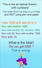 Maybe you would like to learn more about one of these? Did You Get 5000 Fun Math Riddles With Answers Clever Jokes And Riddles Illusions