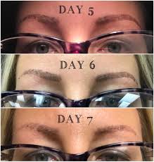 You just got your eyebrows done and they're looking fabulous, but now what?? Microblading Healing Day 5 Day 6 And Day 7 Microblading Microblading Healing Process Pictures Of Eyebrows